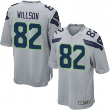 Men's Nike Seattle Seahawks #82 Luke Willson Game Grey Alternate NFL Jersey