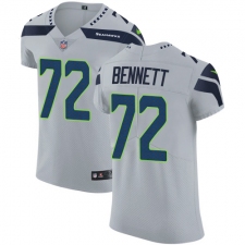 Men's Nike Seattle Seahawks #72 Michael Bennett Grey Alternate Vapor Untouchable Elite Player NFL Jersey