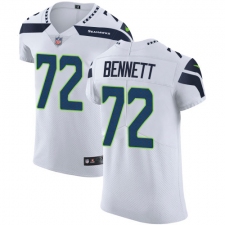 Men's Nike Seattle Seahawks #72 Michael Bennett White Vapor Untouchable Elite Player NFL Jersey