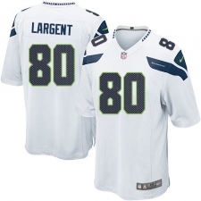 Men's Nike Seattle Seahawks #80 Steve Largent Game White NFL Jersey