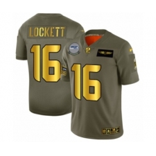 Men's Seattle Seahawks #16 Tyler Lockett Limited Olive Gold 2019 Salute to Service Football Jersey
