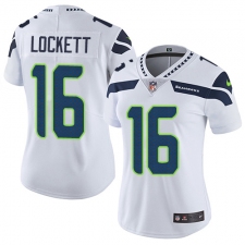 Women's Nike Seattle Seahawks #16 Tyler Lockett Elite White NFL Jersey