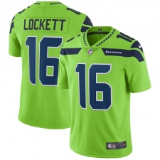 Youth Nike Seattle Seahawks #16 Tyler Lockett Elite Green Rush Vapor Untouchable NFL Jersey