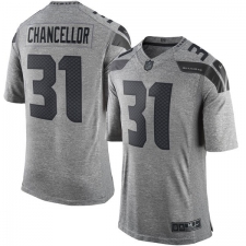 Men's Nike Seattle Seahawks #31 Kam Chancellor Limited Gray Gridiron NFL Jersey