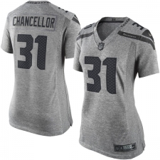 Women's Nike Seattle Seahawks #31 Kam Chancellor Limited Gray Gridiron NFL Jersey