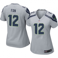 Women's Nike Seattle Seahawks 12th Fan Game Grey Alternate NFL Jersey