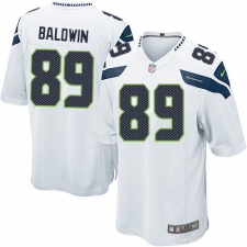 Men's Nike Seattle Seahawks #89 Doug Baldwin Game White NFL Jersey