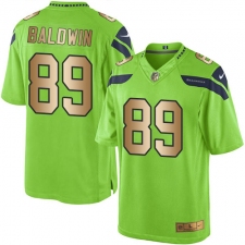 Men's Nike Seattle Seahawks #89 Doug Baldwin Limited Green/Gold Rush NFL Jersey