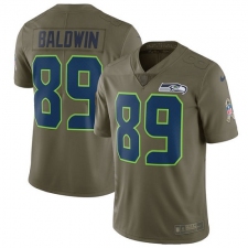 Youth Nike Seattle Seahawks #89 Doug Baldwin Limited Olive 2017 Salute to Service NFL Jersey
