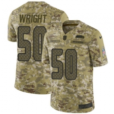 Men's Nike Seattle Seahawks #50 K.J. Wright Limited Camo 2018 Salute to Service NFL Jersey