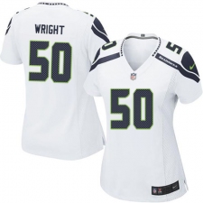 Women's Nike Seattle Seahawks #50 K.J. Wright Game White NFL Jersey