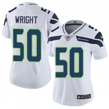 Women's Nike Seattle Seahawks #50 K.J. Wright White Vapor Untouchable Limited Player NFL Jersey