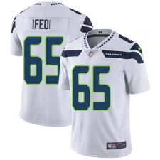 Men's Nike Seattle Seahawks #65 Germain Ifedi White Vapor Untouchable Limited Player NFL Jersey