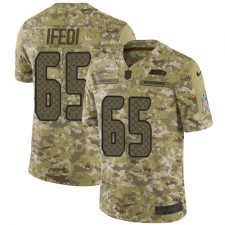 Youth Nike Seattle Seahawks #65 Germain Ifedi Limited Camo 2018 Salute to Service NFL Jersey