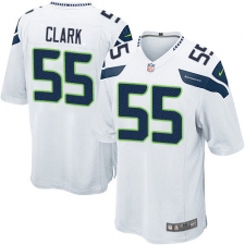 Men's Nike Seattle Seahawks #55 Frank Clark Game White NFL Jersey