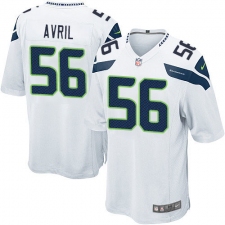 Men's Nike Seattle Seahawks #56 Cliff Avril Game White NFL Jersey