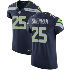 Men's Nike Seattle Seahawks #25 Richard Sherman Steel Blue Team Color Vapor Untouchable Elite Player NFL Jersey
