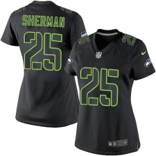 Women's Nike Seattle Seahawks #25 Richard Sherman Limited Black Impact NFL Jersey