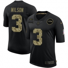 Men's Seattle Seahawks #3 Russell Wilson Camo 2020 Salute To Service Limited Jersey