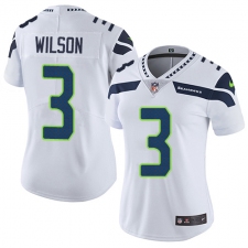 Women's Nike Seattle Seahawks #3 Russell Wilson Elite White NFL Jersey