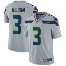 Youth Nike Seattle Seahawks #3 Russell Wilson Elite Grey Alternate NFL Jersey