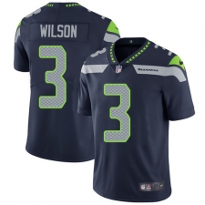 Youth Nike Seattle Seahawks #3 Russell Wilson Steel Blue Team Color Vapor Untouchable Limited Player NFL Jersey
