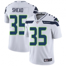 Men's Nike Seattle Seahawks #35 DeShawn Shead White Vapor Untouchable Limited Player NFL Jersey