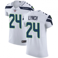 Men's Nike Seattle Seahawks #24 Marshawn Lynch White Vapor Untouchable Elite Player NFL Jersey