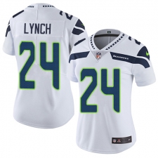 Women's Nike Seattle Seahawks #24 Marshawn Lynch Elite White NFL Jersey