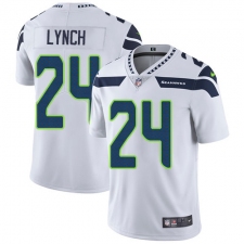 Youth Nike Seattle Seahawks #24 Marshawn Lynch Elite White NFL Jersey