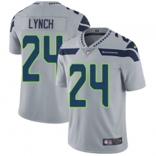 Youth Nike Seattle Seahawks #24 Marshawn Lynch Grey Alternate Vapor Untouchable Limited Player NFL Jersey