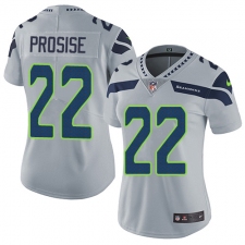 Women's Nike Seattle Seahawks #22 C. J. Prosise Elite Grey Alternate NFL Jersey