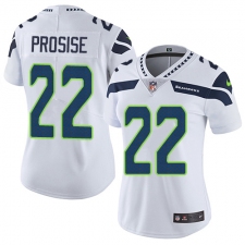 Women's Nike Seattle Seahawks #22 C. J. Prosise White Vapor Untouchable Limited Player NFL Jersey