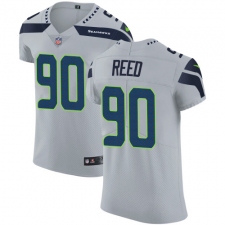 Men's Nike Seattle Seahawks #90 Jarran Reed Grey Alternate Vapor Untouchable Elite Player NFL Jersey