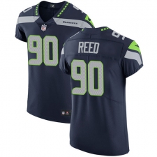 Men's Nike Seattle Seahawks #90 Jarran Reed Steel Blue Team Color Vapor Untouchable Elite Player NFL Jersey