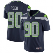 Men's Nike Seattle Seahawks #90 Jarran Reed Steel Blue Team Color Vapor Untouchable Limited Player NFL Jersey