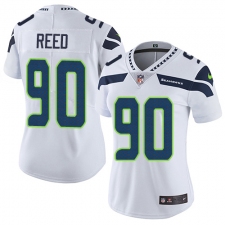 Women's Nike Seattle Seahawks #90 Jarran Reed Elite White NFL Jersey