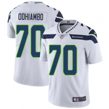 Men's Nike Seattle Seahawks #70 Rees Odhiambo White Vapor Untouchable Limited Player NFL Jersey
