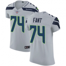 Men's Nike Seattle Seahawks #74 George Fant Grey Alternate Vapor Untouchable Elite Player NFL Jersey