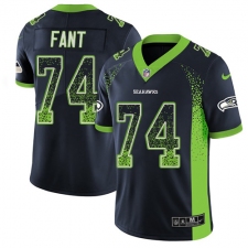 Men's Nike Seattle Seahawks #74 George Fant Limited Navy Blue Rush Drift Fashion NFL Jersey