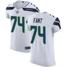 Men's Nike Seattle Seahawks #74 George Fant White Vapor Untouchable Elite Player NFL Jersey