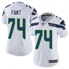 Women's Nike Seattle Seahawks #74 George Fant White Vapor Untouchable Limited Player NFL Jersey