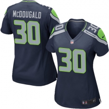 Women's Nike Seattle Seahawks #30 Bradley McDougald Game Steel Blue Team Color NFL Jersey