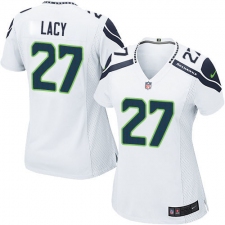 Women's Nike Seattle Seahawks #27 Eddie Lacy Game White NFL Jersey