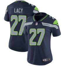 Women's Nike Seattle Seahawks #27 Eddie Lacy Steel Blue Team Color Vapor Untouchable Limited Player NFL Jersey