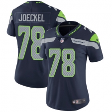 Women's Nike Seattle Seahawks #78 Luke Joeckel Elite Steel Blue Team Color NFL Jersey