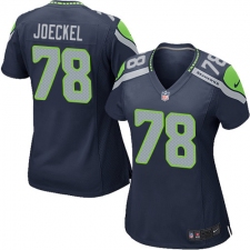 Women's Nike Seattle Seahawks #78 Luke Joeckel Game Steel Blue Team Color NFL Jersey