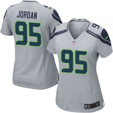 Women's Nike Seattle Seahawks #95 Dion Jordan Game Grey Alternate NFL Jersey