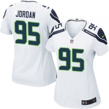 Women's Nike Seattle Seahawks #95 Dion Jordan Game White NFL Jersey