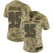 Women's Nike Seattle Seahawks #95 Dion Jordan Limited Camo 2018 Salute to Service NFL Jersey